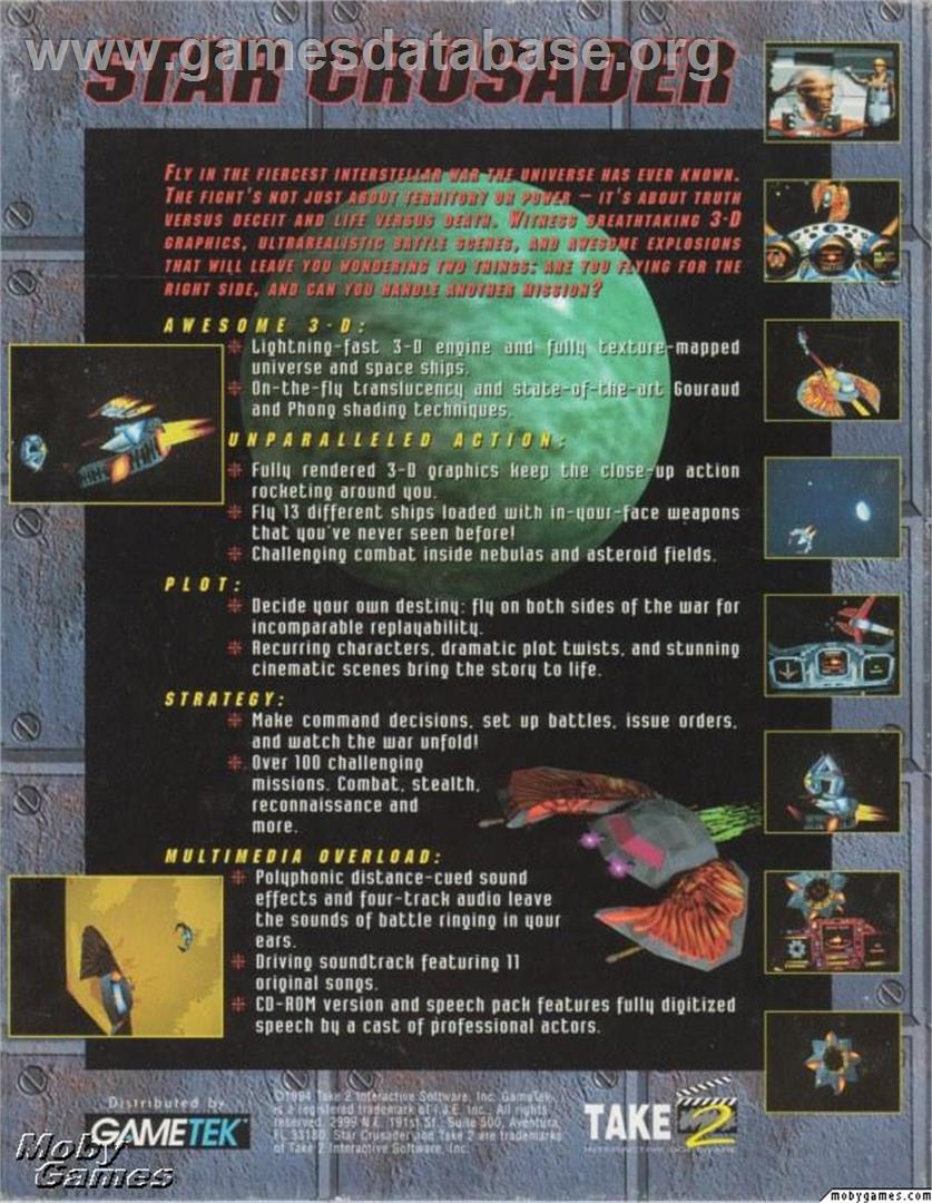 Star Crusader - Microsoft DOS - Artwork - Box Back