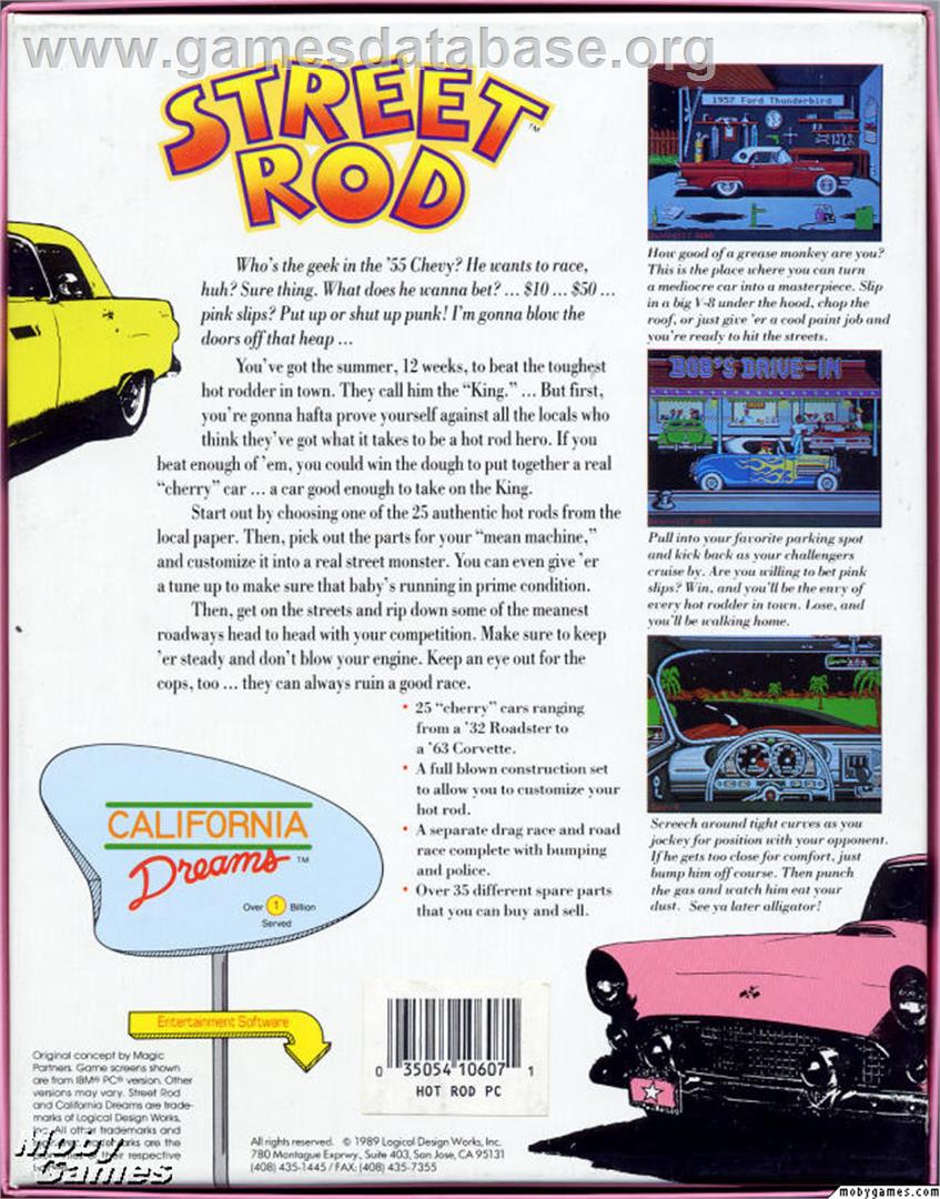 Street Rod - Microsoft DOS - Artwork - Box Back