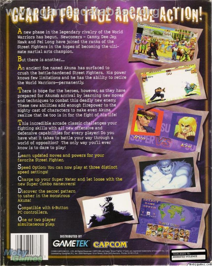 Super Street Fighter II Turbo - Microsoft DOS - Artwork - Box Back