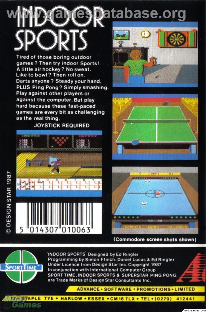 Superstar Indoor Sports - Microsoft DOS - Artwork - Box Back