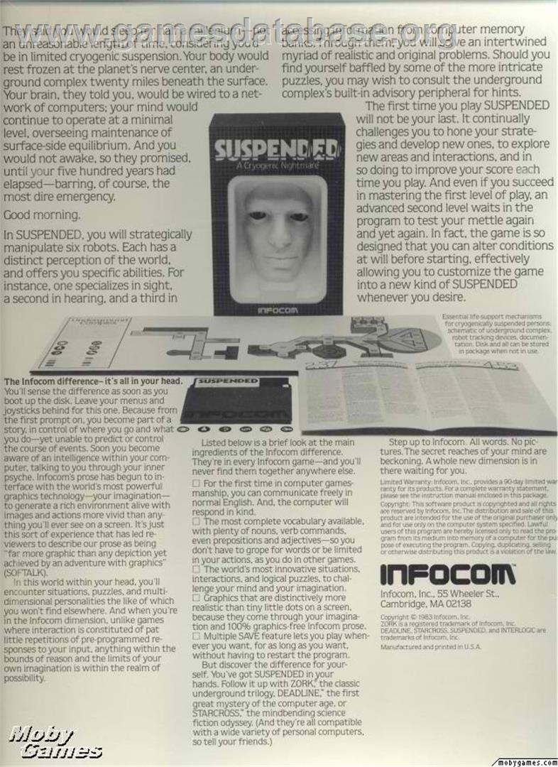 Suspended - Microsoft DOS - Artwork - Box Back