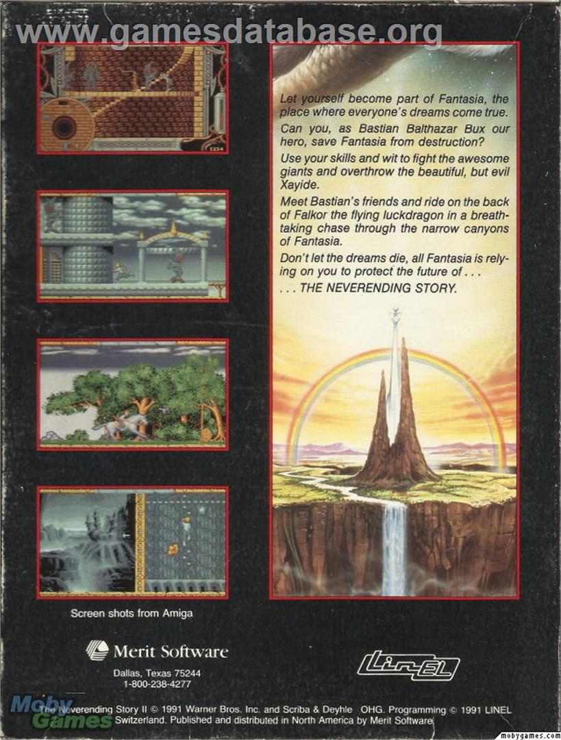The Neverending Story II - Microsoft DOS - Artwork - Box Back