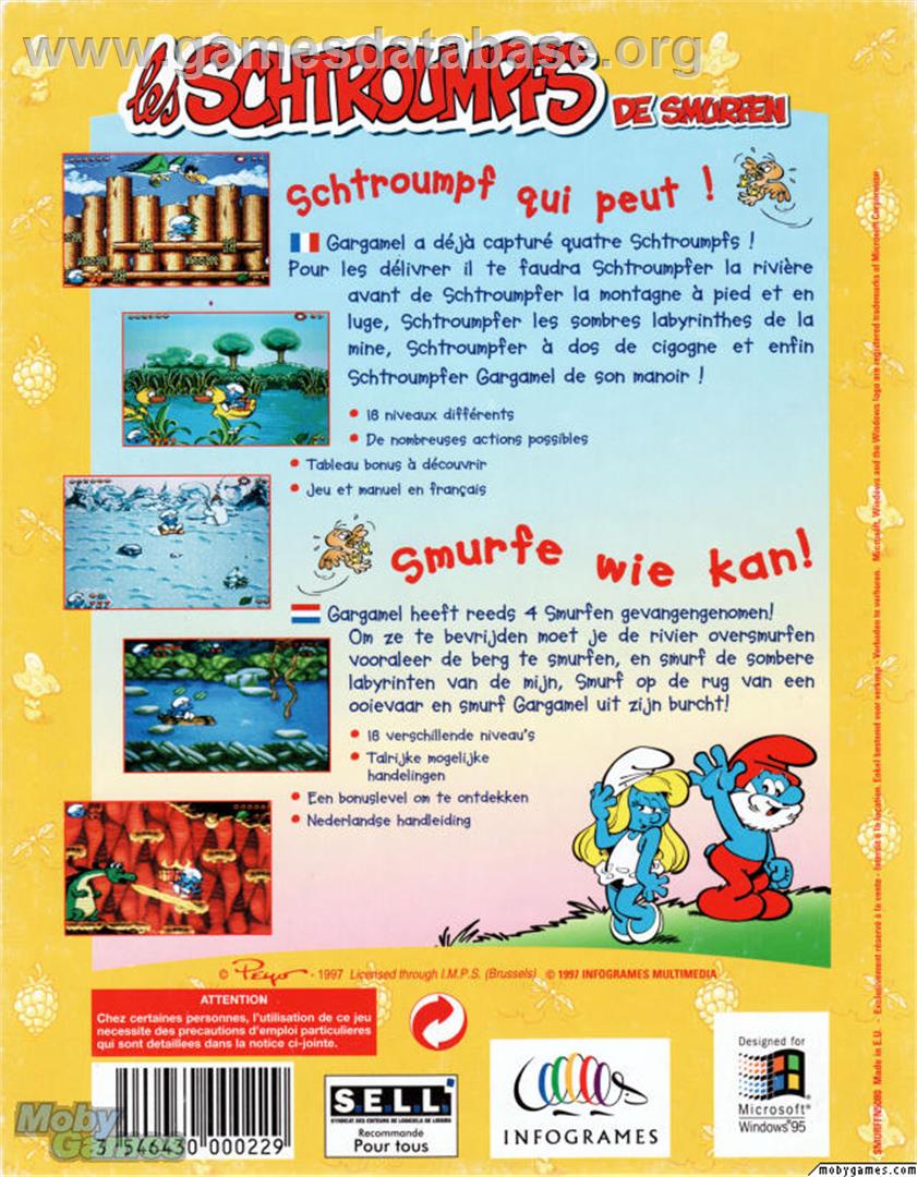 The Smurfs - Microsoft DOS - Artwork - Box Back