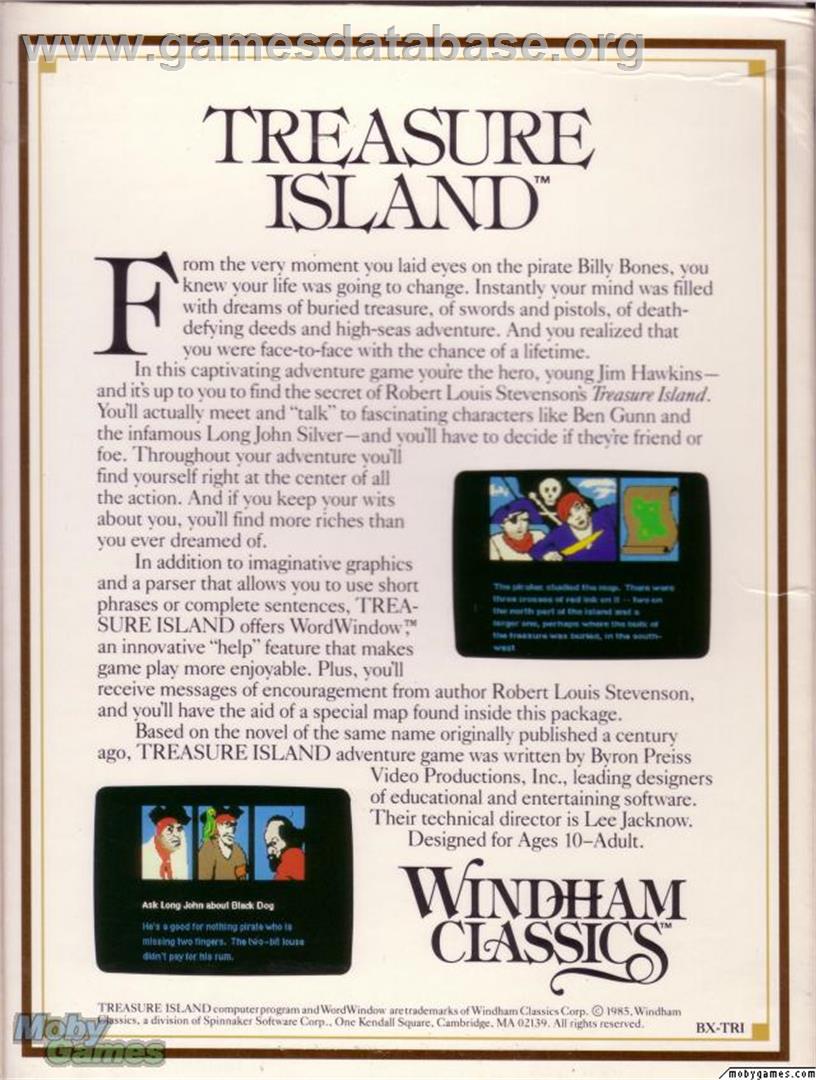 Treasure Island - Microsoft DOS - Artwork - Box Back