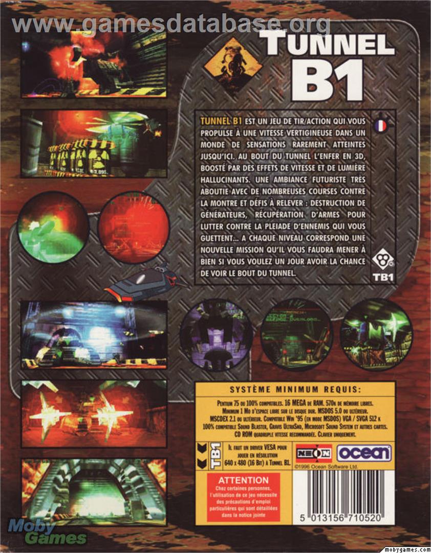 Tunnel B1 - Microsoft DOS - Artwork - Box Back