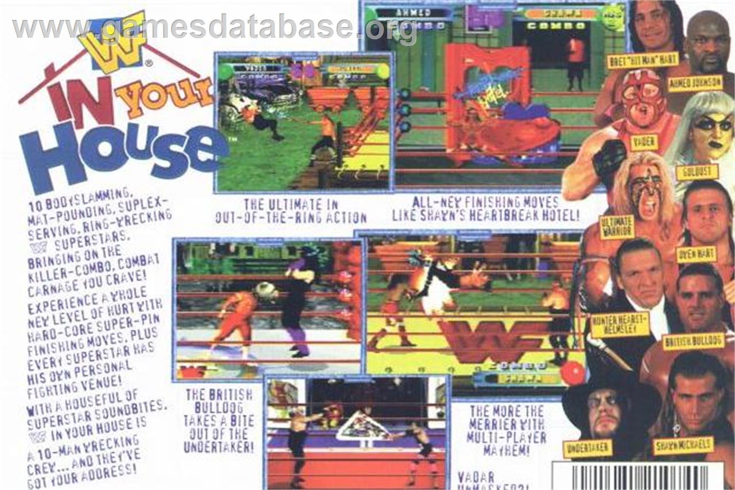 WWF in Your House - Microsoft DOS - Artwork - Box Back