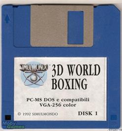 Artwork on the Disc for 3D World Boxing on the Microsoft DOS.