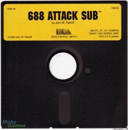 Artwork on the Disc for 688 Attack Sub on the Microsoft DOS.