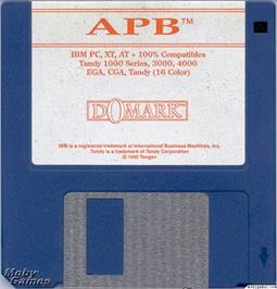 Artwork on the Disc for APB on the Microsoft DOS.