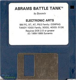 Artwork on the Disc for Abrams Battle Tank on the Microsoft DOS.