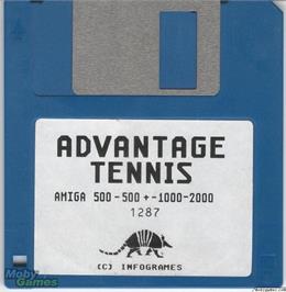 Artwork on the Disc for Advantage Tennis on the Microsoft DOS.