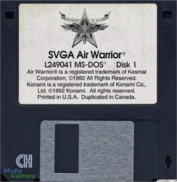 Artwork on the Disc for Air Warrior on the Microsoft DOS.