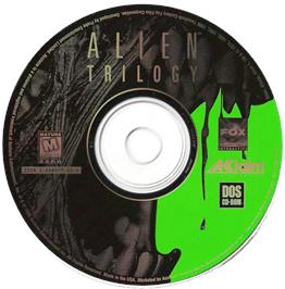 Artwork on the Disc for Alien Trilogy on the Microsoft DOS.
