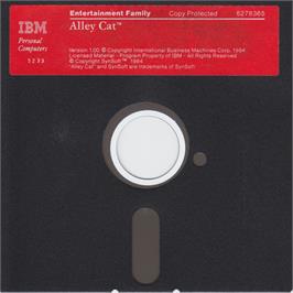 Artwork on the Disc for Alley Cat on the Microsoft DOS.