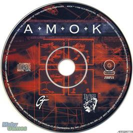 Artwork on the Disc for Amok on the Microsoft DOS.