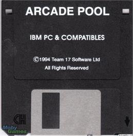 Artwork on the Disc for Arcade Pool on the Microsoft DOS.