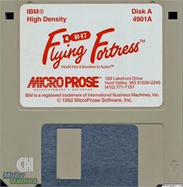 Artwork on the Disc for B-17 Flying Fortress on the Microsoft DOS.
