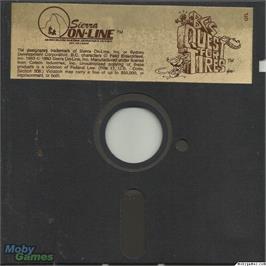 Artwork on the Disc for BC's Quest for Tires on the Microsoft DOS.