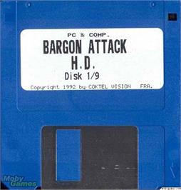 Artwork on the Disc for Bargon Attack on the Microsoft DOS.