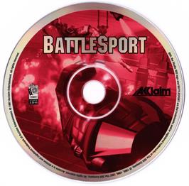 Artwork on the Disc for Battlesport on the Microsoft DOS.