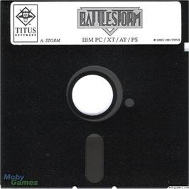 Artwork on the Disc for Battlestorm on the Microsoft DOS.
