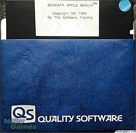 Artwork on the Disc for Beneath Apple Manor on the Microsoft DOS.