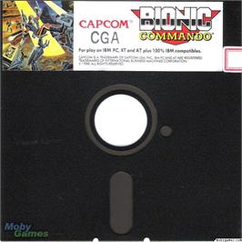 Artwork on the Disc for Bionic Commando on the Microsoft DOS.