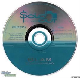 Artwork on the Disc for Blam! Machinehead on the Microsoft DOS.