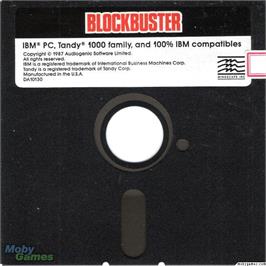 Artwork on the Disc for Blockbuster on the Microsoft DOS.