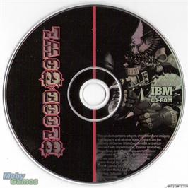 Artwork on the Disc for Blood Bowl on the Microsoft DOS.