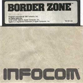 Artwork on the Disc for Border Zone on the Microsoft DOS.