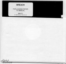 Artwork on the Disc for Breach on the Microsoft DOS.