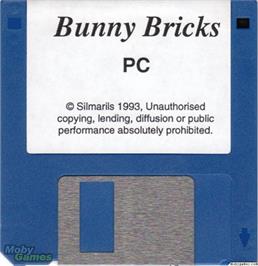 Artwork on the Disc for Bunny Bricks on the Microsoft DOS.