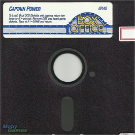 Artwork on the Disc for Captain Power and the Soldiers of the Future on the Microsoft DOS.