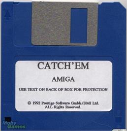 Artwork on the Disc for Catch 'Em on the Microsoft DOS.