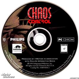 Artwork on the Disc for Chaos Control on the Microsoft DOS.