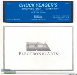 Artwork on the Disc for Chuck Yeager's Advanced Flight Trainer 2.0 on the Microsoft DOS.