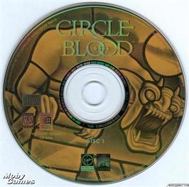 Artwork on the Disc for Circle of Blood on the Microsoft DOS.