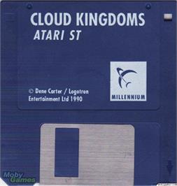 Artwork on the Disc for Cloud Kingdoms on the Microsoft DOS.