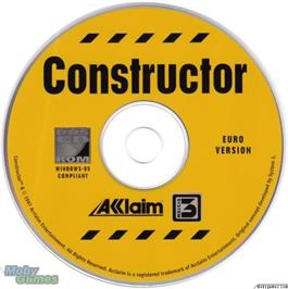 Artwork on the Disc for Constructor on the Microsoft DOS.
