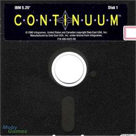 Artwork on the Disc for Continuum on the Microsoft DOS.