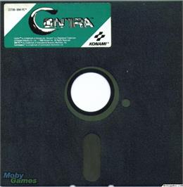 Artwork on the Disc for Contra on the Microsoft DOS.