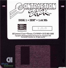 Artwork on the Disc for Contraption Zack on the Microsoft DOS.