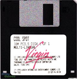 Artwork on the Disc for Cool Spot on the Microsoft DOS.