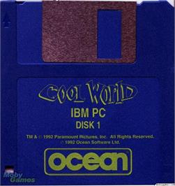Artwork on the Disc for Cool World on the Microsoft DOS.