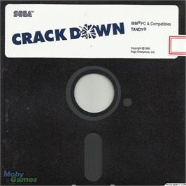 Artwork on the Disc for Crack Down on the Microsoft DOS.
