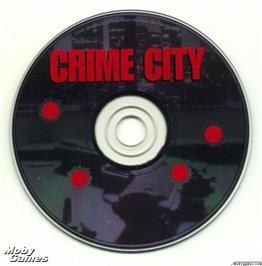 Artwork on the Disc for Crime City on the Microsoft DOS.