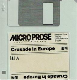 Artwork on the Disc for Crusade in Europe on the Microsoft DOS.