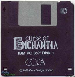 Artwork on the Disc for Curse of Enchantia on the Microsoft DOS.