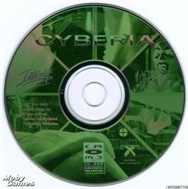 Artwork on the Disc for Cyberia on the Microsoft DOS.
